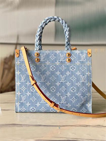 Louis vuitton original denim onthego pm M24897 light blue