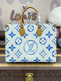 Louis vuitton original monogram canvas onthego MM M11262 blue