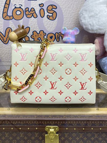 Louis vuitton original lambskin coussin pm bag M25110 white