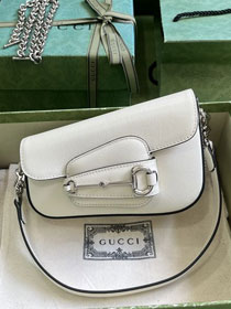 GG original calfskin horsebit 1955 mini shoulder bag 774209 white