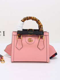 GG original calfskin diana mini tote bag 702732 pink