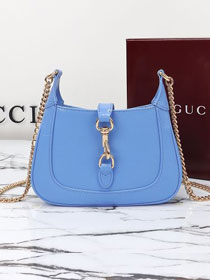 GG original patent calfskin jackie 1961 mini shoulder bag 782889 blue