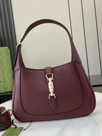 GG original grained calfskin jackie 1961 small shoulder bag 810232 bordeaux