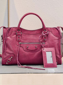 Balenciaga original lambskin le city medium bag 7977862 rose red