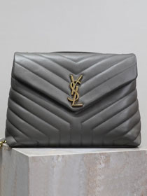 YSL original calfskin loulou medium bag 487216 grey