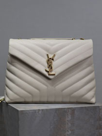 YSL original calfskin loulou medium bag 487216 white