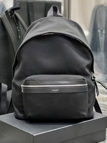 YSL original nylon canvas large city backpack 326865 black