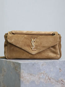 YSL original suede calypso small bag 734153 beige