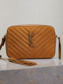 YSL original suede lou camera bag 520534 brown