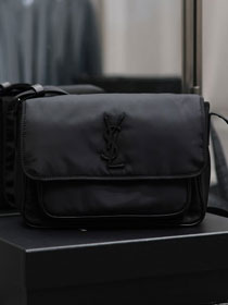 YSL original nylon medium niki bag 633158 black