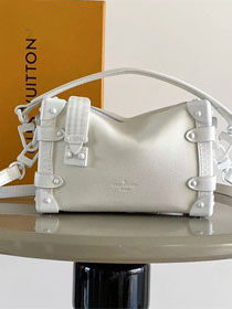 Louis vuitton original soft calfskin side trunk mm M24304 white