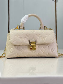 Louis vuitton original calfskin nano madeleine bag M12145 white