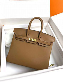 Hermes original swift leather birkin 25 bag H25-5 beige de weimar