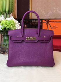 Hermes original togo leather birkin 25 bag H25-1 anemone