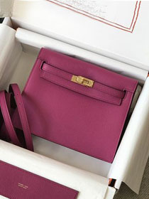 Hermes original evercolor leather kelly danse bag KD022 mauve pale