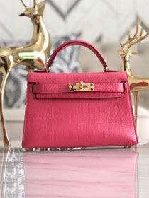 Hermes original goatskin mini kelly 19 bag KG0019 rose lipstick