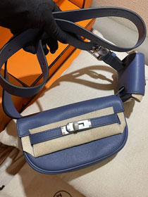 Hermes original swift leather kelly moove bag KM0019 blue brighton