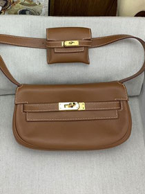 Hermes original swift leather kelly moove bag KM0019 brown