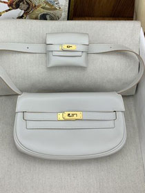 Hermes original swift leather kelly moove bag KM0019 grey pale