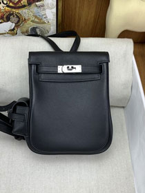 Hermes handmade original swift leather mini kelly jump backpack H0019 black