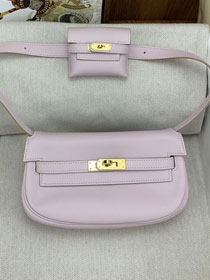 Hermes original swift leather kelly moove bag KM0019 mauve pale