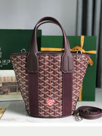 Goyard original canvas belharra small tote bag GY0115-2 burgundy