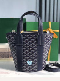 Goyard original canvas belharra small tote bag GY0115-2 navy blue