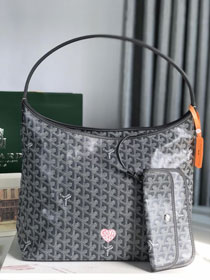 Goyard original canvas boheme hobo bag GY0094-2 grey