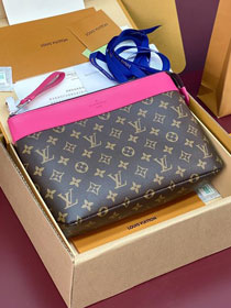 Louis vuitton original monogram canvas pochette voyage souple M13356 pink