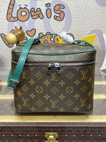 Louis vuitton original monogram nice BB cosmetic case M12668 green