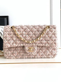 CC original tweed medium flap bag A01112 beige