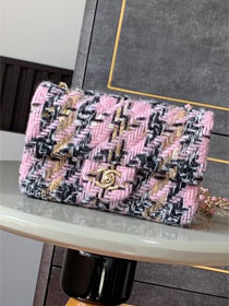 CC original tweed mini flap bag A69900 pink