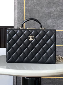 CC original lambskin box bag AS5168 black