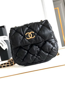 CC original lambskin flap bag AS4660 black