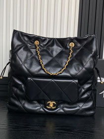 CC original lambskin shopping bag AS5315 black