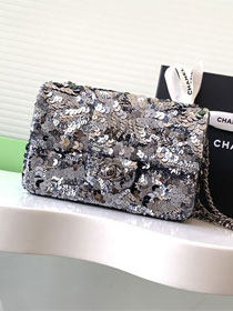 CC original sequins flap bag AS4561 brozen