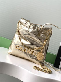 CC original calfskin 22 mini handbag AS3980 gold