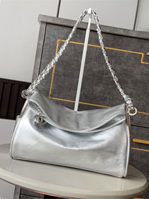 CC original calfskin medium hobo bag AS5313 silver