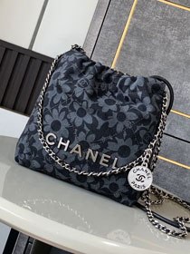 CC original denim 22 mini handbag AS3980 black