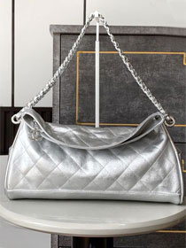 CC original lambskin large hobo bag AS5313 silver