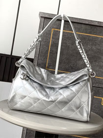 CC original lambskin medium hobo bag AS5312 silver