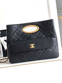 CC original lambskin small tote bag AS5036 black