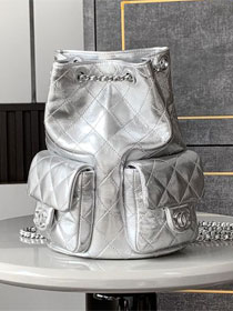 CC original metallic lambskin backpack AS5310 silver