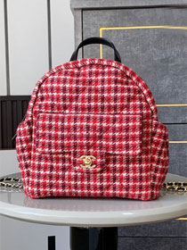 CC original tweed backpack AS2091 red