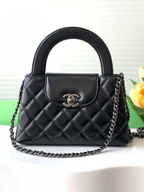 CC original calfskin mini shopping bag AS4416 allblack