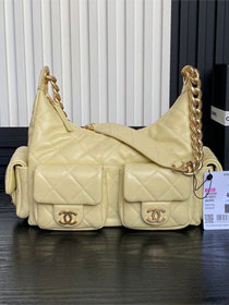 CC original lambskin large hobo bag AS5339 yellow