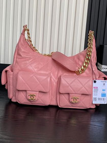 CC original lambskin maxi hobo bag AS5302 pink