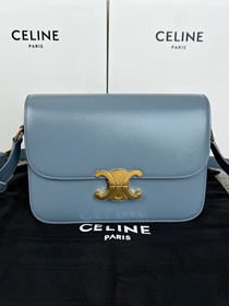 Celine original calfskin medium triomphe bag 187363 blue