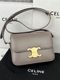 Celine original calfskin small triomphe bag 188423 pebble