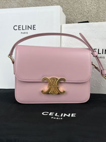 Celine original calfskin small triomphe bag 188423 pink